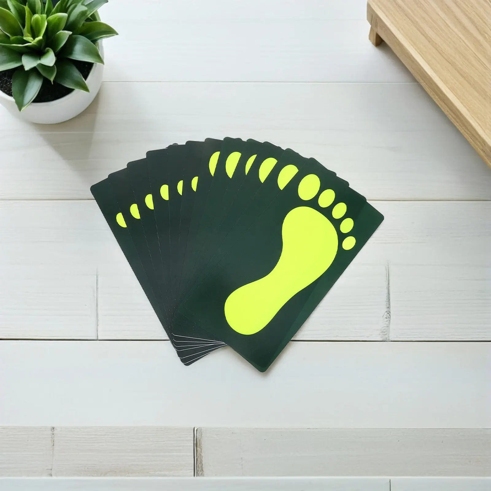 

12Pcs Footprint Floor Decals Night Glow Waterproof PVC Self Adhesive Non Slip Removable Floor Markers for Evacuation Safety in