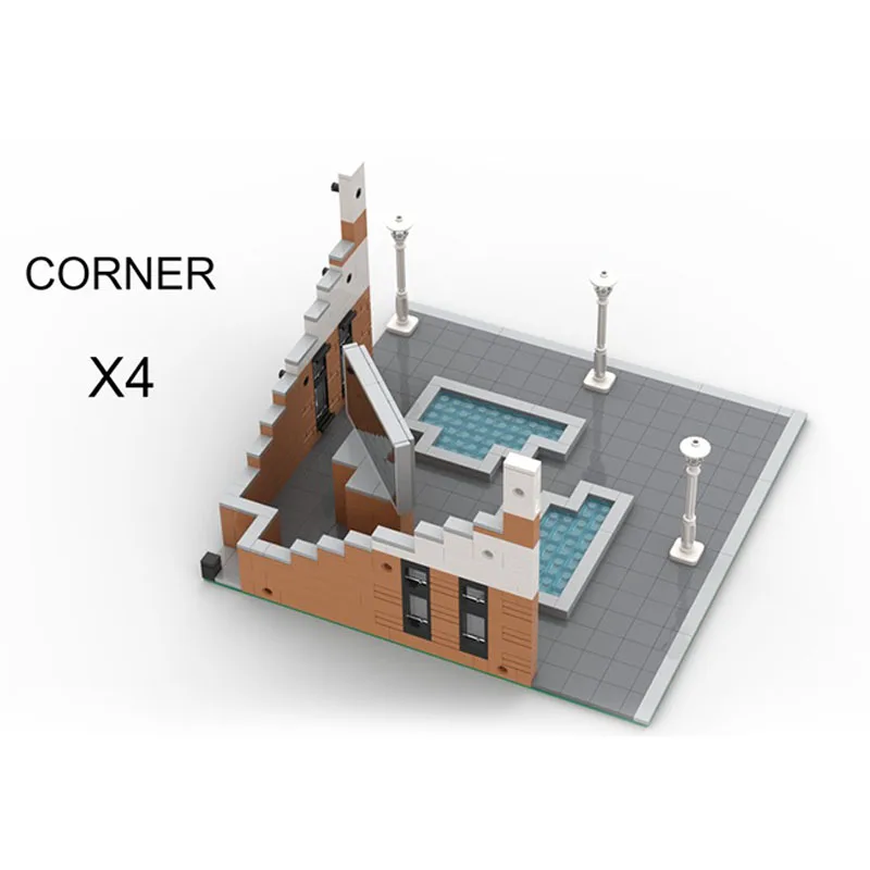 13129 قطعة MOC الإبداعية مدينة عرض الشارع رائعة ملعب نموذج العمارة اللبنات لتقوم بها بنفسك الاطفال تجميع الطوب اللعب الهدايا #6