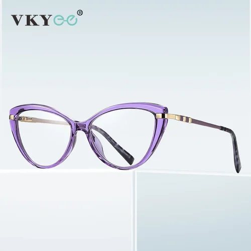 Imagen 2 del producto VICKY nuevas gafas ópticas de ojo de gato para mujer, gafas graduadas para miopía, gafas de lectura para hipermetropía, gafas antiluz azul para ordenador