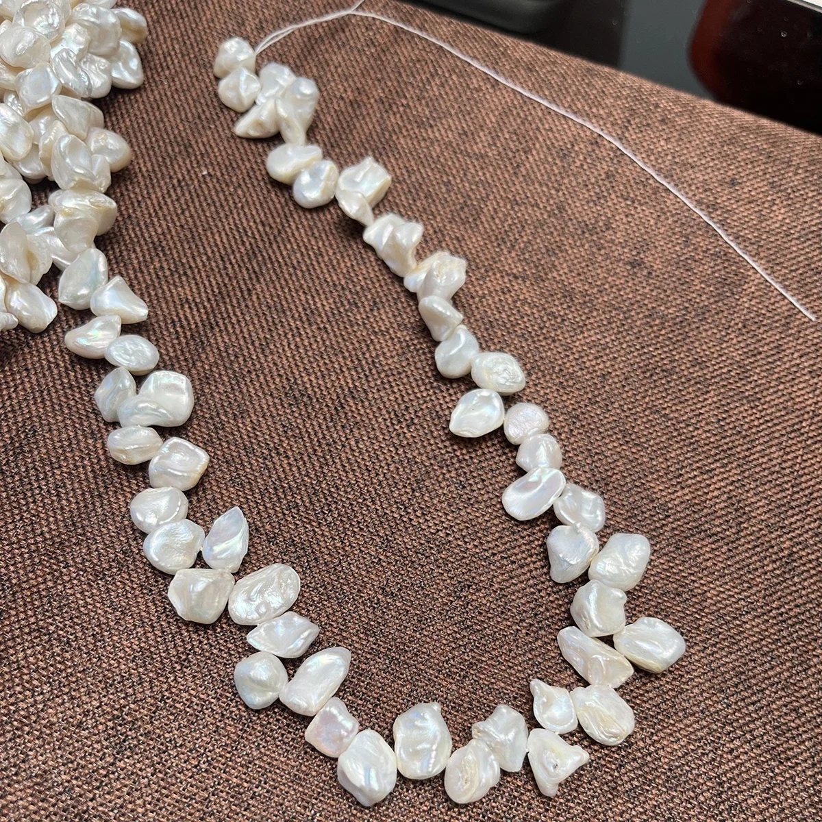 

Baroque Irregular Polished Bead Natural 9-10mm Petal Freshwater Pearl Jewelry Make DIY Necklace Bracelet Accessories Gift Women