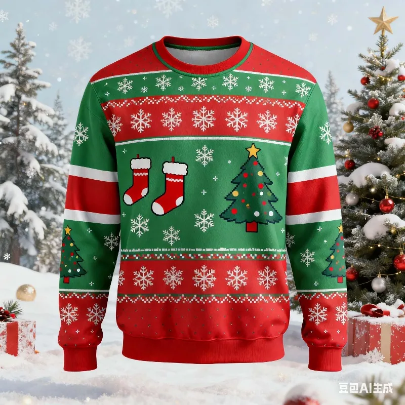 عيد ميلاد سعيد 2026 هوديس رياضي جديد عصري للرجال والنساء ، هوديس مطبوعة فضفاضة ودافئة لخريف وشتاء