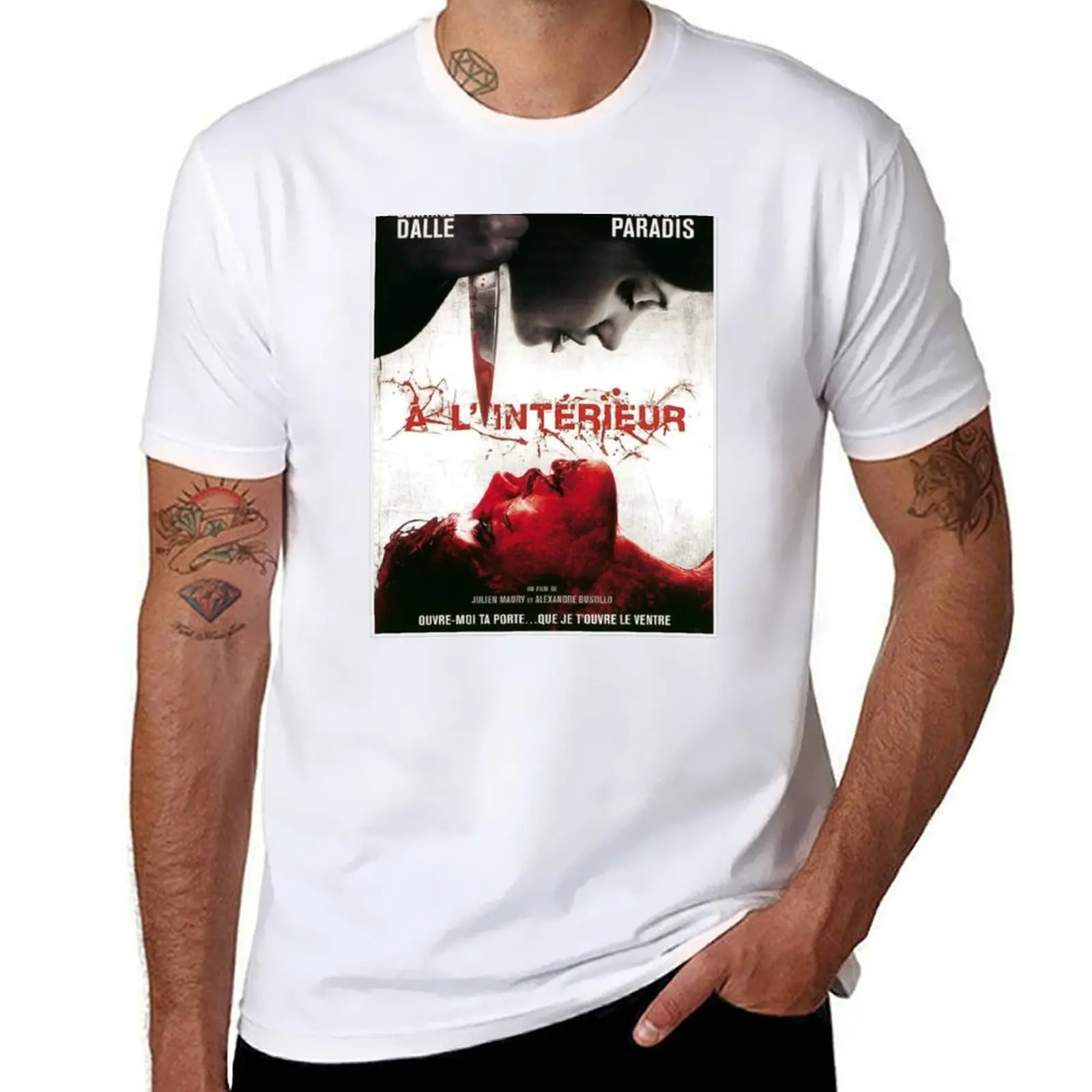 

shirts cotton t t luxury t shirt designer 100% T-Shirt French Poster L'INTERIEUR A brand shirt man man 100% cotton men