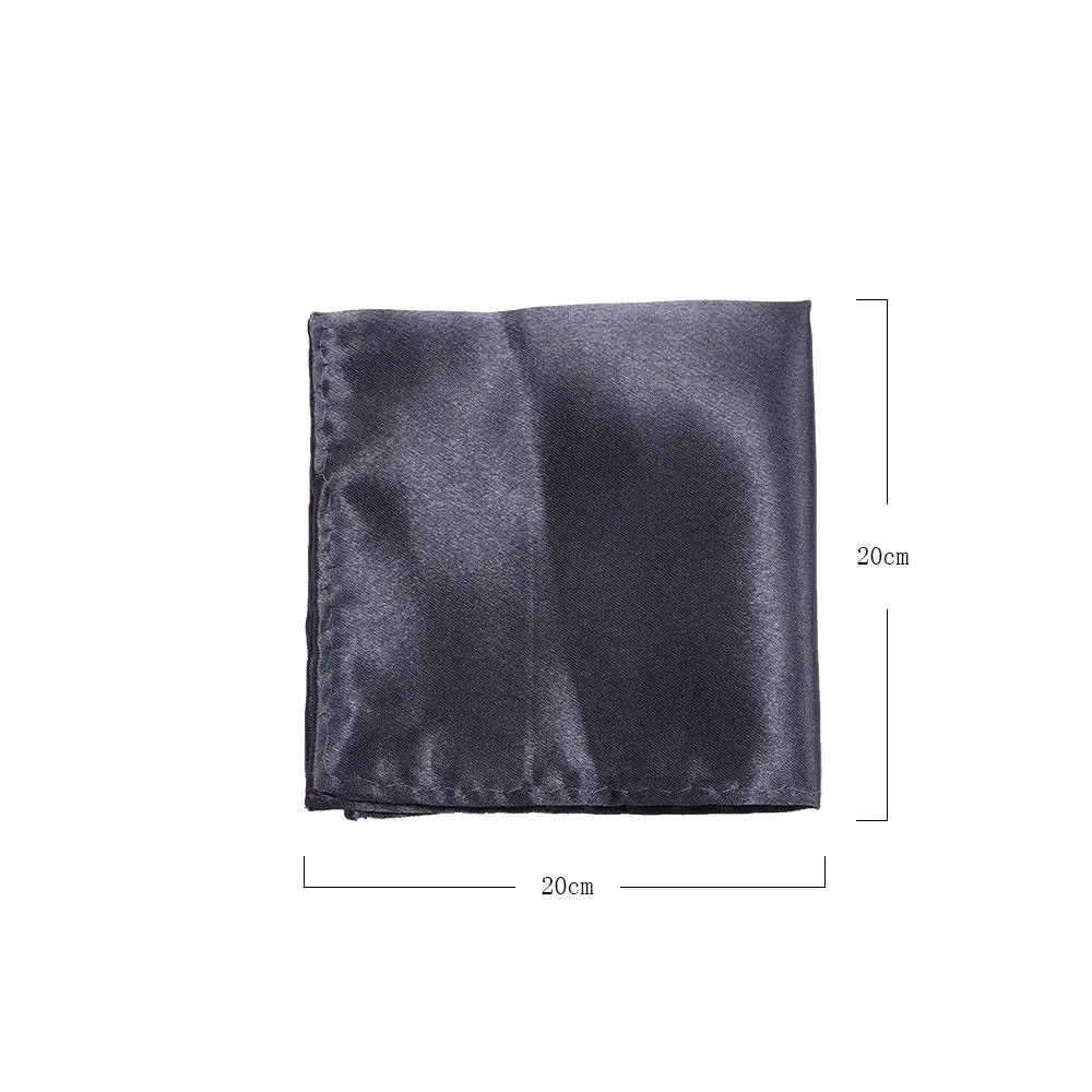 Satin 15 Color Satin Plain Plain Pocket Formal Suit for Wedding Dress Party Solid Square Pocket Square Hanky Silk Handkerchief