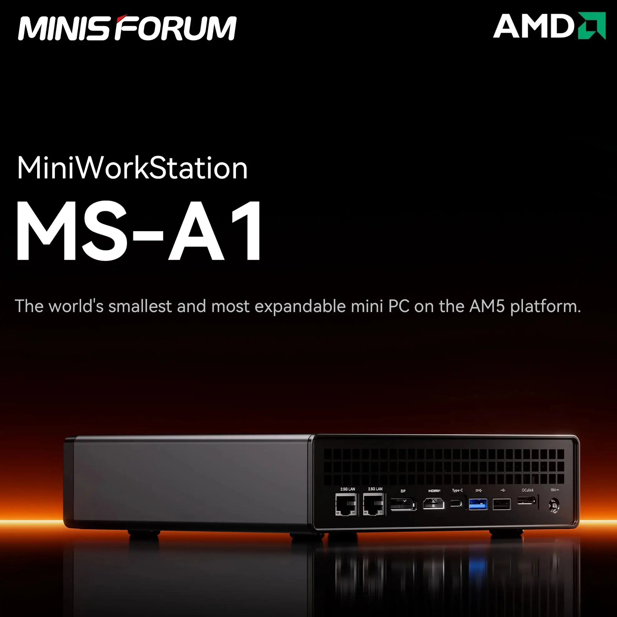 MINISFORUM MS-A1 Gamer PC Mini AMD R9 9950X R7 9700X 4*NVMe 2*2.5G LAN 2*DDR5 Win11 Oculink Gaming Komputer Workstation WiFi6