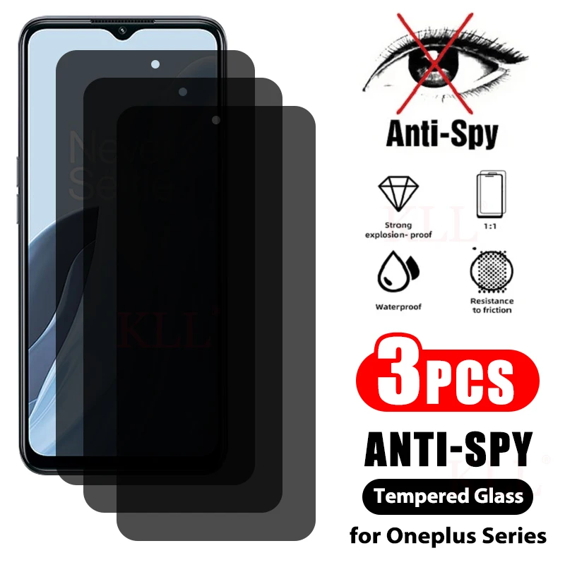 

1-3Pcs Anti-spy Privacy Glass For One Plus Screen Protector Nord 3 2 2T CE 3 2 Lite N30 N20 10R 10T 9RT ACE 2V Protective Glass