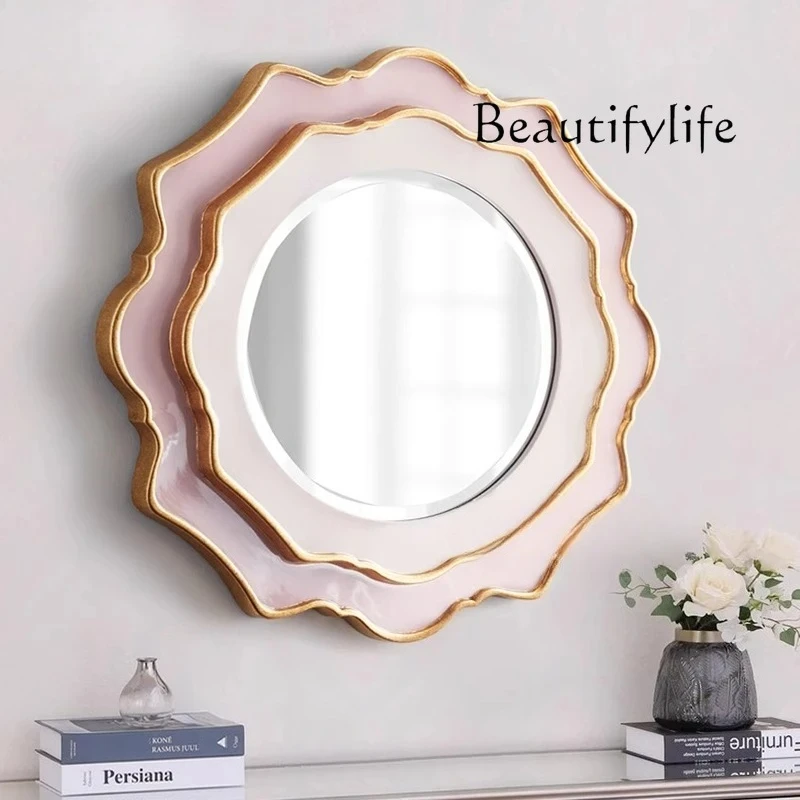 

creative entrance art bathroom mirror dressing American decorative mirror living room background wall wall hanging