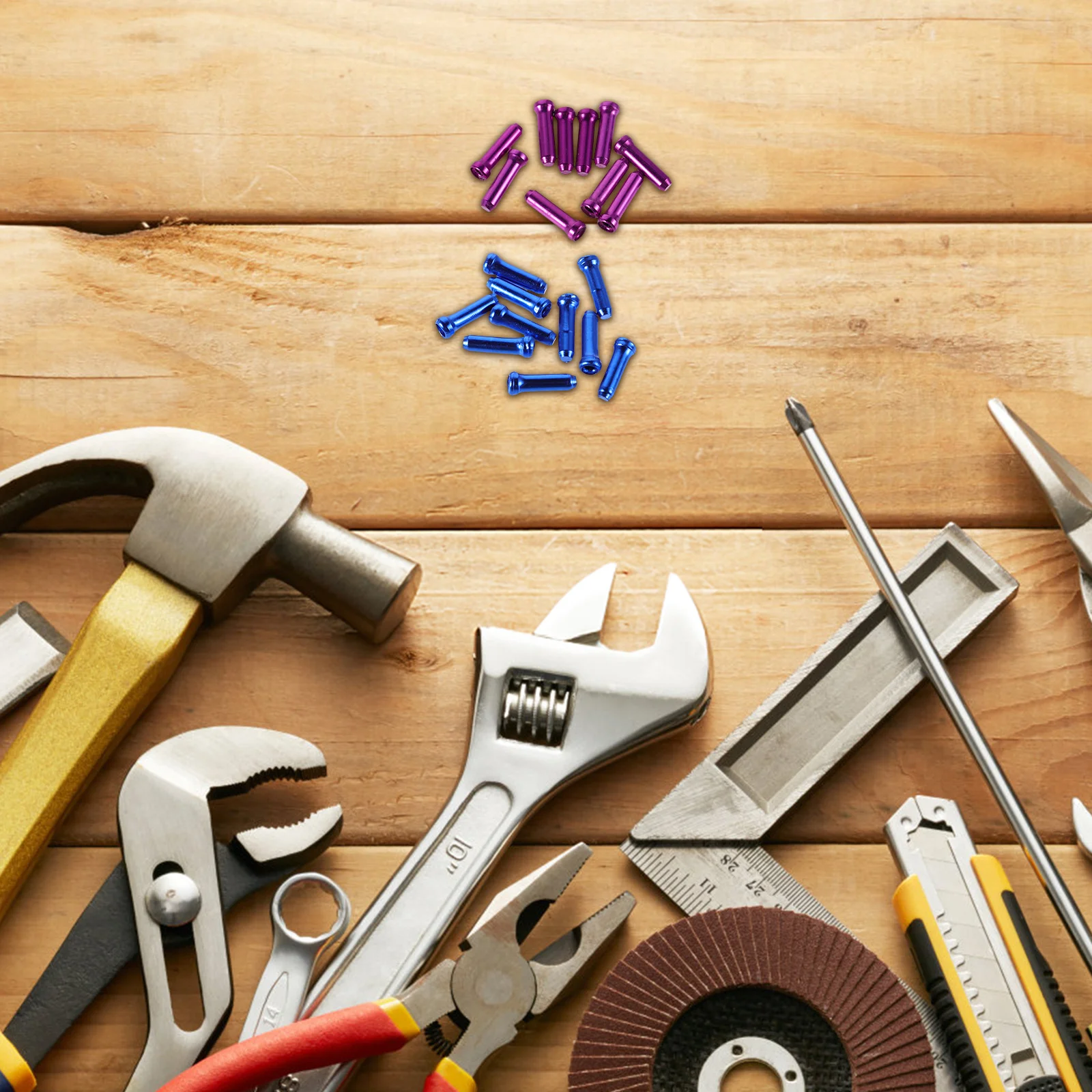 

80Pcs Bike Cable End Caps Aluminum Alloy Brake Shift Line Crimps for Mountain Road Bicycle Gear Braking System Cycling