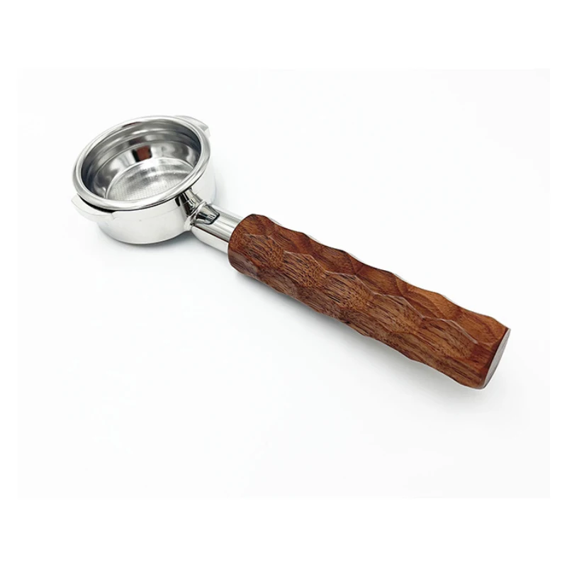 D9 Coffee Machine Wooden Handle Threaded Handle Natural Wood Texture Coffee Cup Machine Replacement Accessory Espresso Walnut