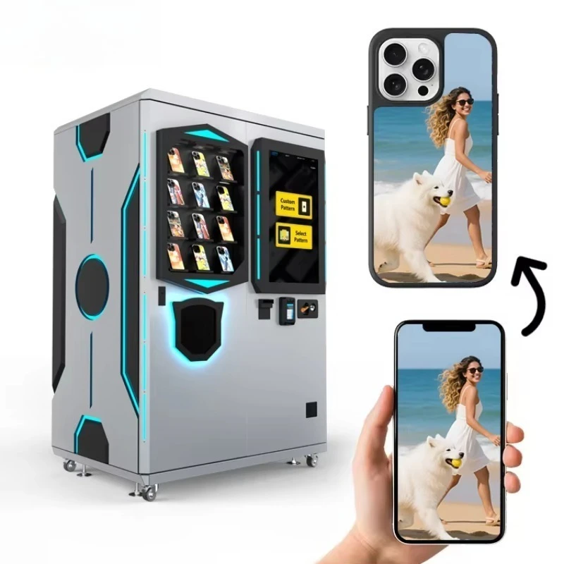 آلة بيع حالة الهاتف DIY آلة بيع أوتوماتيكية بالكامل لطباعة حالات الهاتف