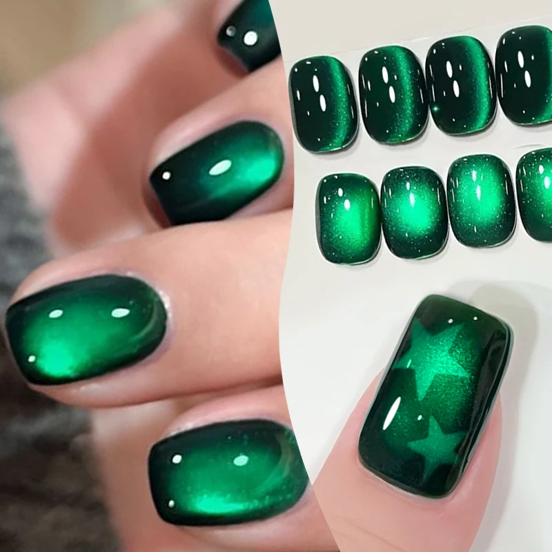 ولد جميلة 10 مللي الزمرد الأخضر اللون القط المغناطيسي هلام البولندية الترا تألق شبه دائم نقع قبالة الأشعة فوق البنفسجية هلام مانيكيو مسمار الفن الورنيش