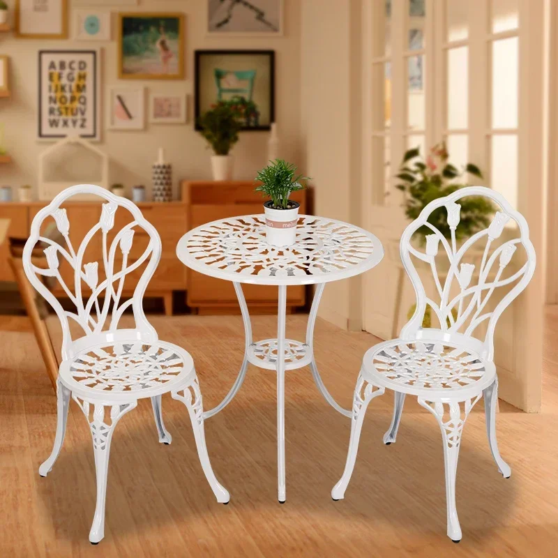 Cast aluminum outdoor tables and chairs courtyard furniture set leisure villa outdoor balcony garden outdoor terrace