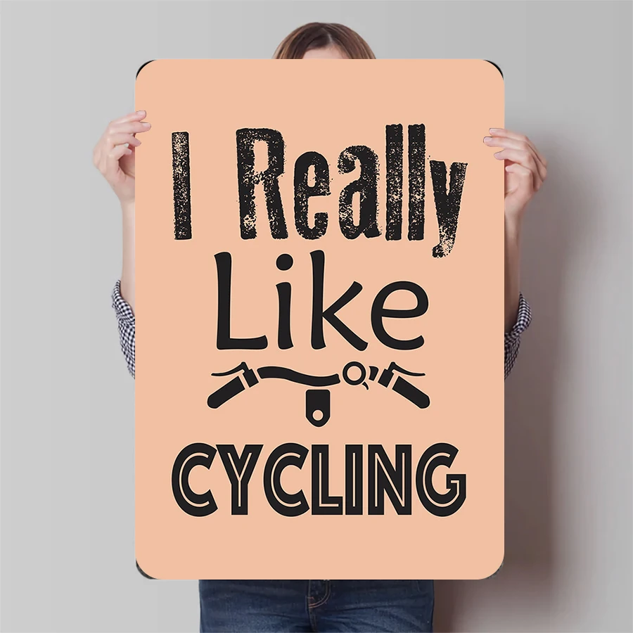 Я действительно как велосипедный металлический настенный художественный декор для дома, гостиной, спальни, велосипеда, тематический железный плакат