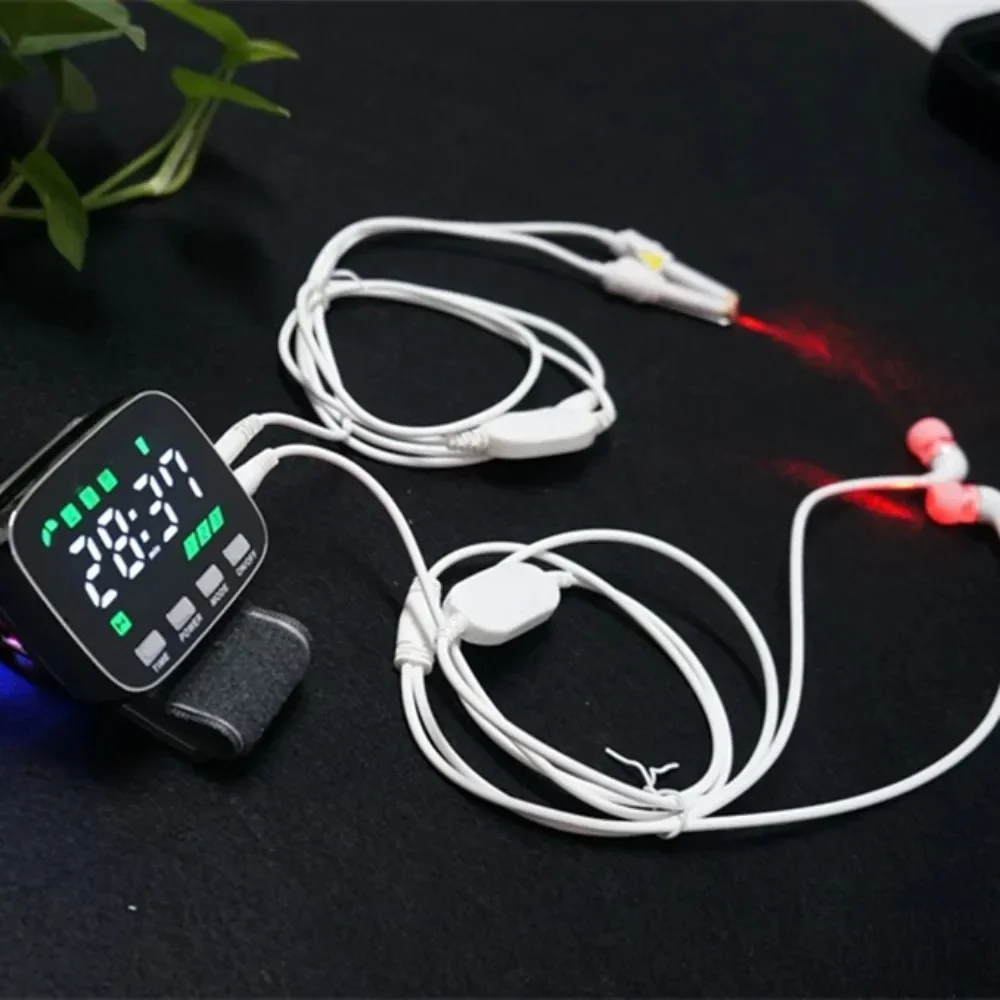 

Hypertension Diabetic Treatment Laser Therapy Watch Blood Pressure Rhinitis LLLT Sugar Device