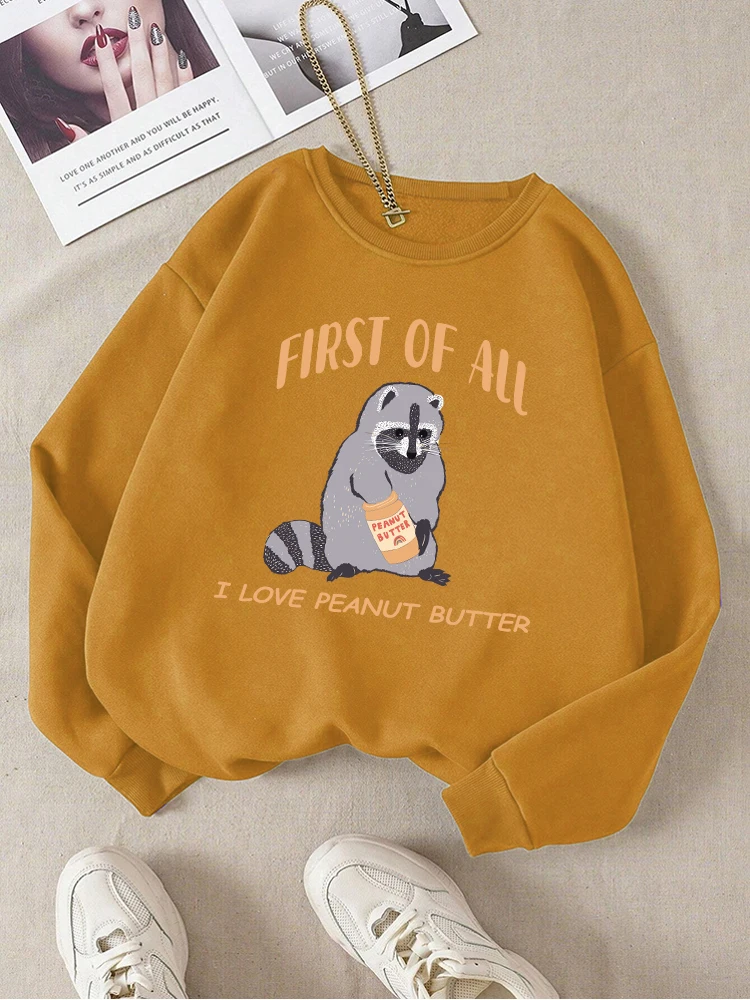 

Cute Animals That Eat Snacks Print Sweatshirt Women Fashion O-Neck Clothes Vintage Soft Hooded Casual Comfortable Sportswears