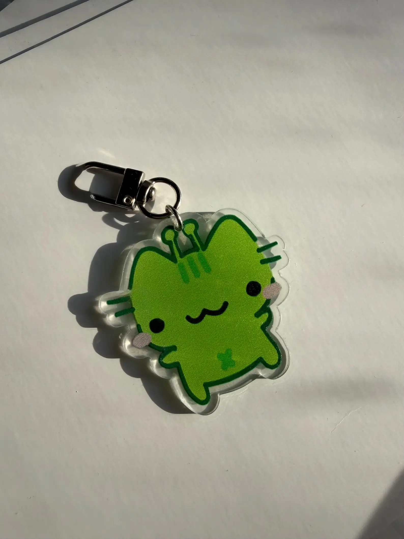 Alien Glorp Cat Acrylic Keychain | Epoxy Keychain