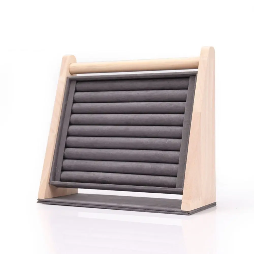 

Портативная деревянная подставка для колец, прочный многослойный органайзер для ювелирных изделий, держатель большой емкости, ожерелье ручной работы, полка, браслет