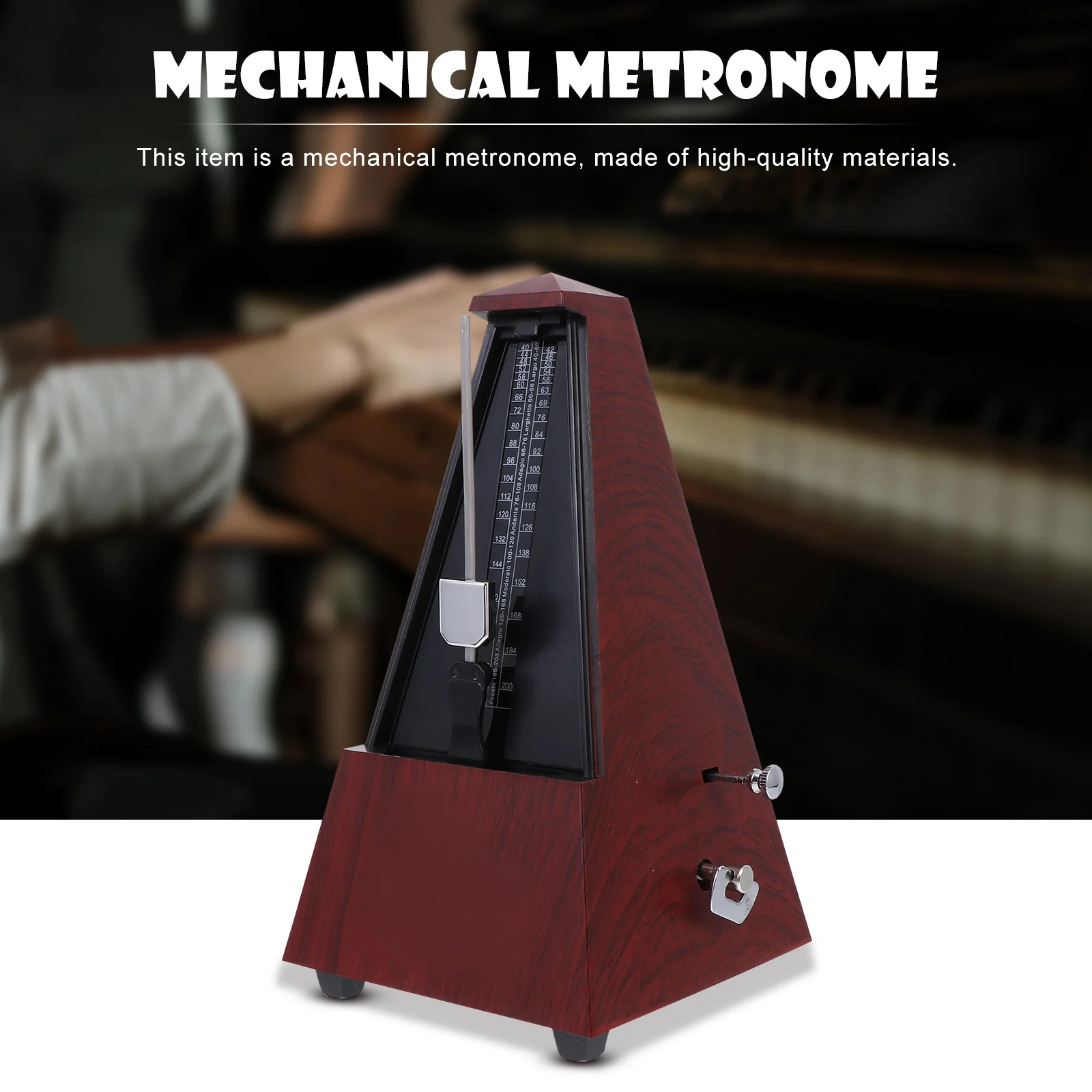 

1pc Teak Durable Mechanical Musical Instrument Accessory For Guitar Piano Drum Rhythm Practice Professional Portable Universal