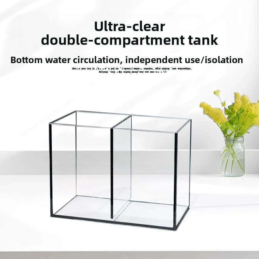 betta-fish-tank-new-style-desktop-multi-grid-glass-aquarium-creative-scenery-ultra-white-glass-fishbowl-aquarium