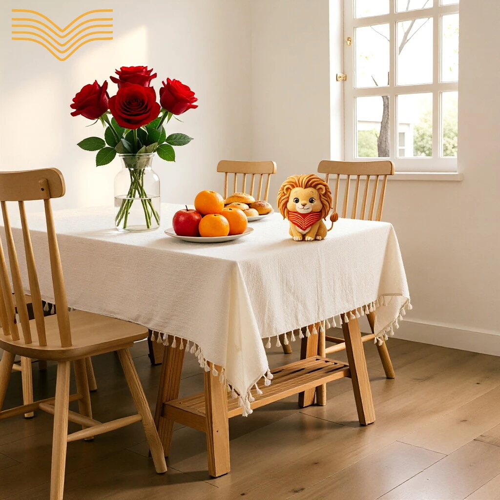 Fresh Floral Embossed Tassel Tablecloth Minimalist Rectangle Table Cover Desk Mat For Dining Table Coffee Tea Table Home Decor