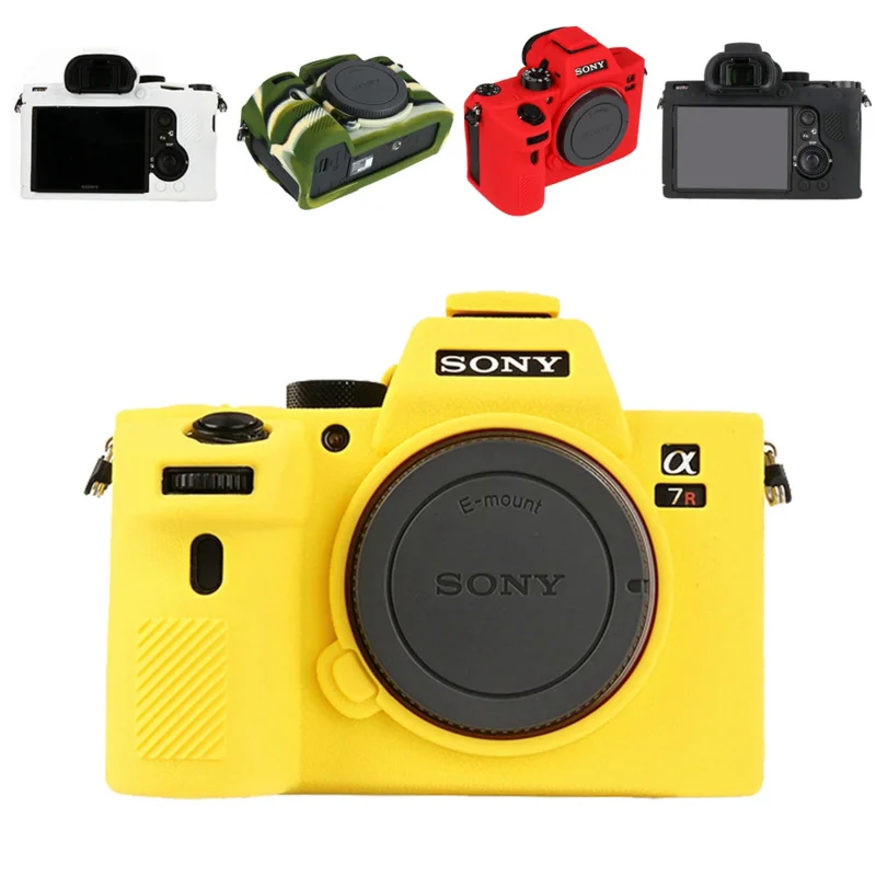 

For Sony A7 a7R Mark III ILCE-A7RM3 ILCE-A7M3 camera softtop texture design rubber Silicon case body cover protector frame skin