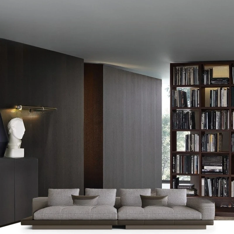 

Minimalist new villa living room simple down fabric sofa