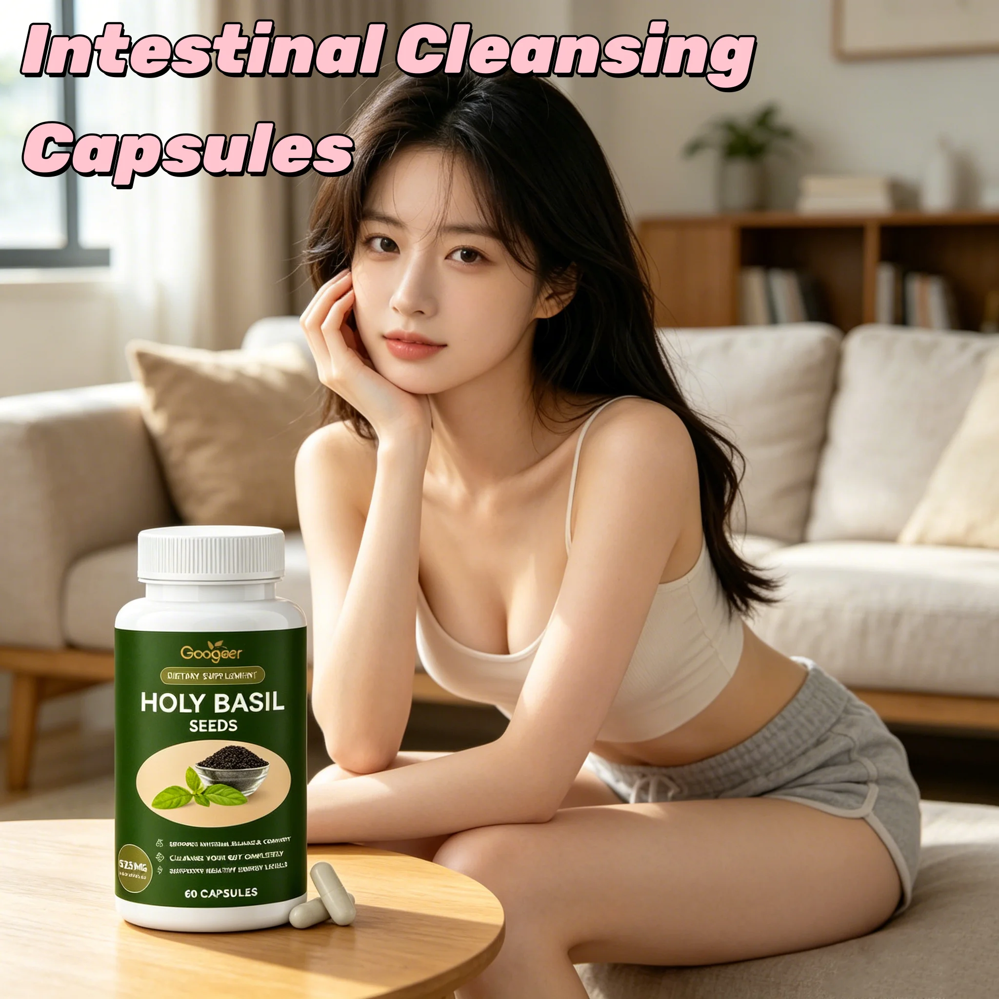 Organic Plant Based Colon Detox Cleanse Pills, Fiber Capsule Support Digestive Health Improve Irregular Bowel for Men Women