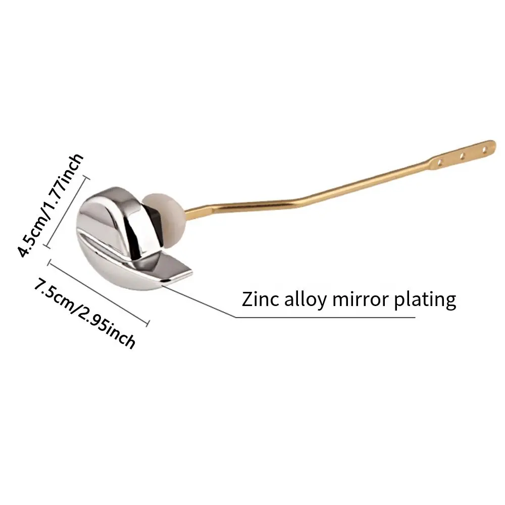 

Медный рычаг, запасные части для ручки унитаза, хромированная отделка, универсальный рычаг для смыва бачка унитаза, устойчивый 3, подвесное отверстие