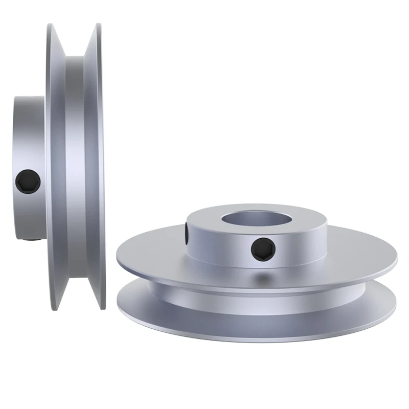 1pcs V-belt pulley type a single-slot aluminum alloy small wheel large all-motor motor drive wheel plate 4060 80 100mm