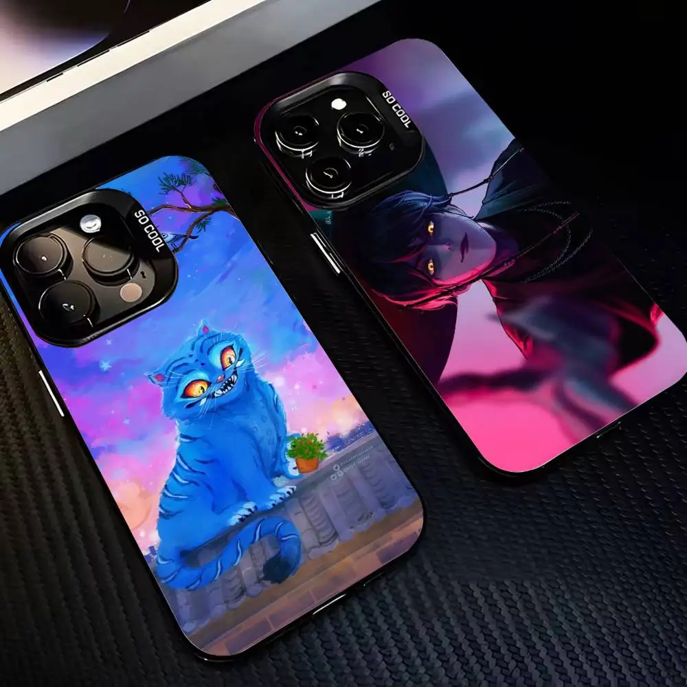 

D-Demons Kpop H-Hunters Tiger Phone Case For iPhone 16,15,14,13,12,11,Pro,MAX Gray Matte Silicone Black Cover