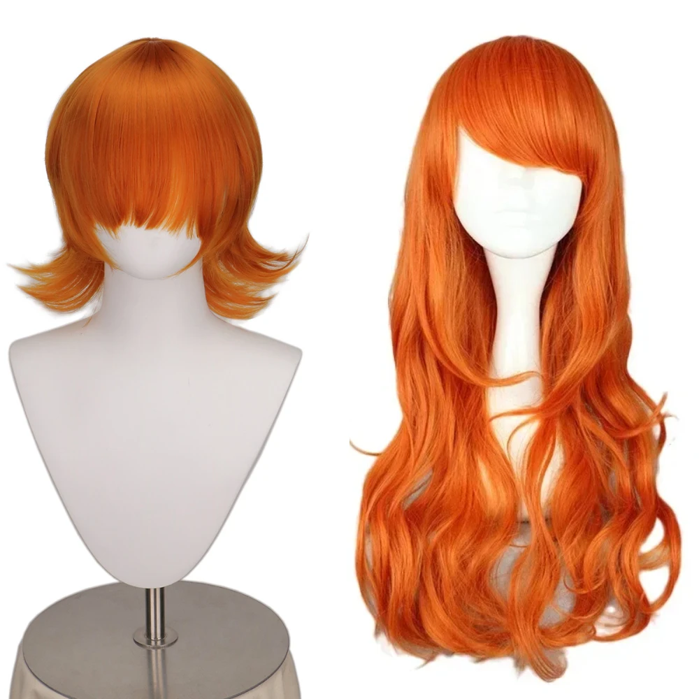 Anime Cosplay Orange Hair - Peruka dla dorosłych Namii, odporna na