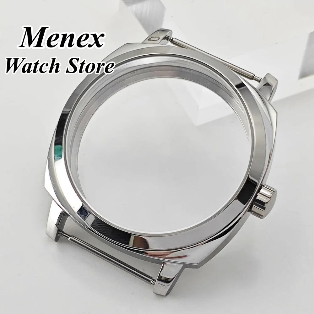 

ETA6497 Watch Case 42mm Silver Stainless Steel Watch Case Sapphire Fit ETA6497 6498 ST3600 3620 Movement Watch Accessories Parts