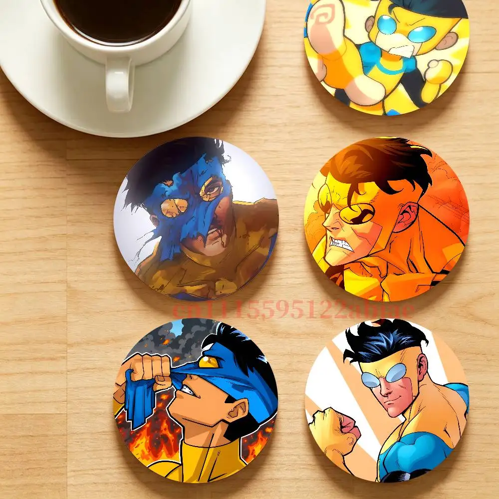 I-InvincibleS Wooden Cup Mat Cappuccino Vodka Juice Water Coaster for Flower Shop