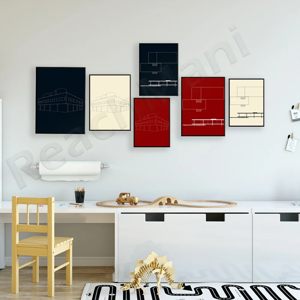 Architectural poster, minimalism, poster design, decorative canvas printing