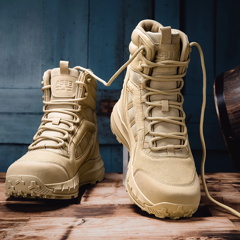 

New boots men's summer outdoor training boots mesh breathable combat training boots lightweight shock-absorbing tactical boots