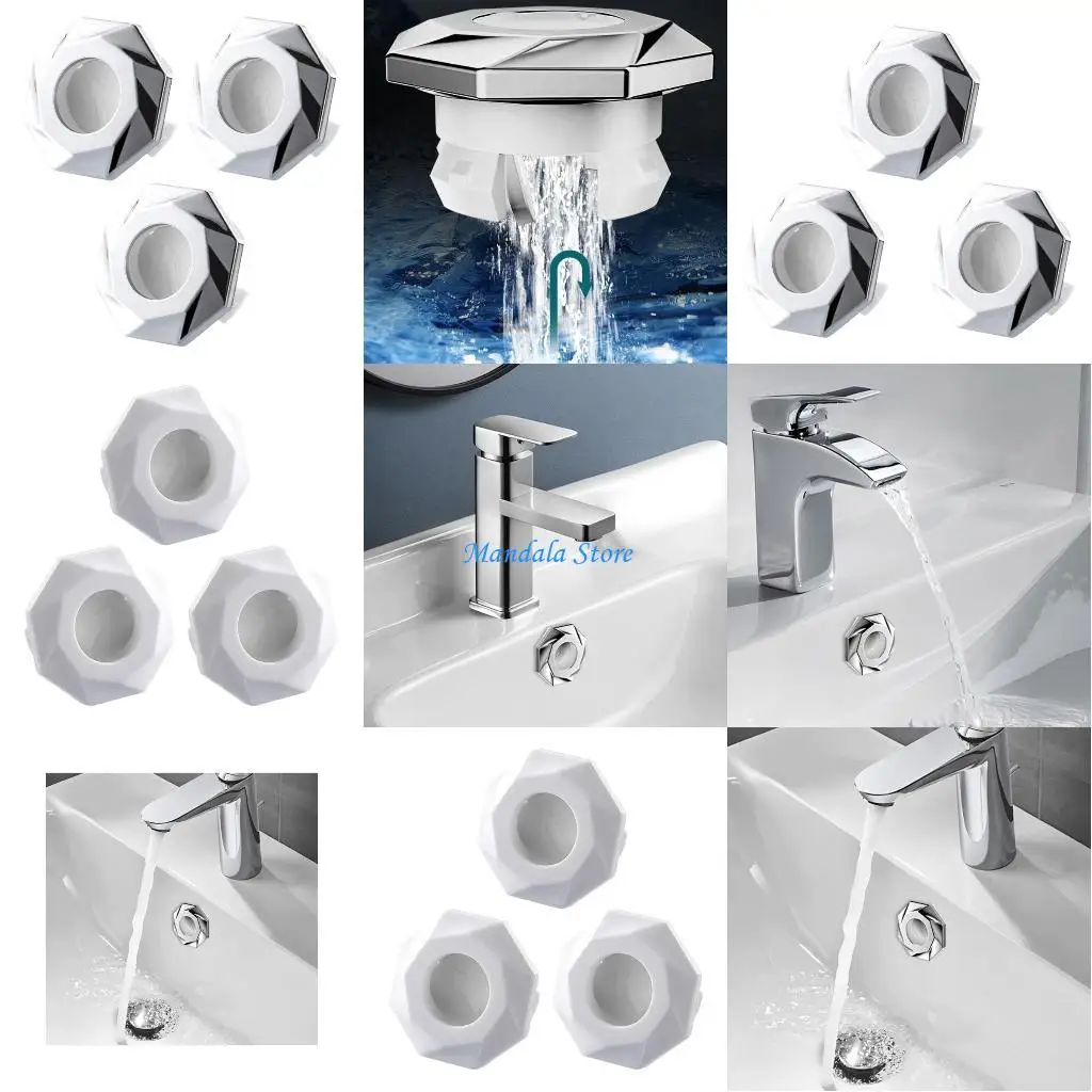 

U2JC Set of 3 Overflows Covers for Sink Basins In Bathrooms or Kitchen Supplies