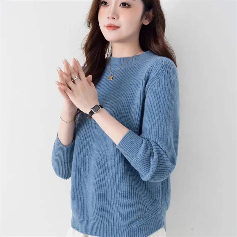 

Модный свитер-пальто женский, осень-зима 2026, новый пуловер, куртка в западном стиле, трикотажная кофта, топ-блузка женская