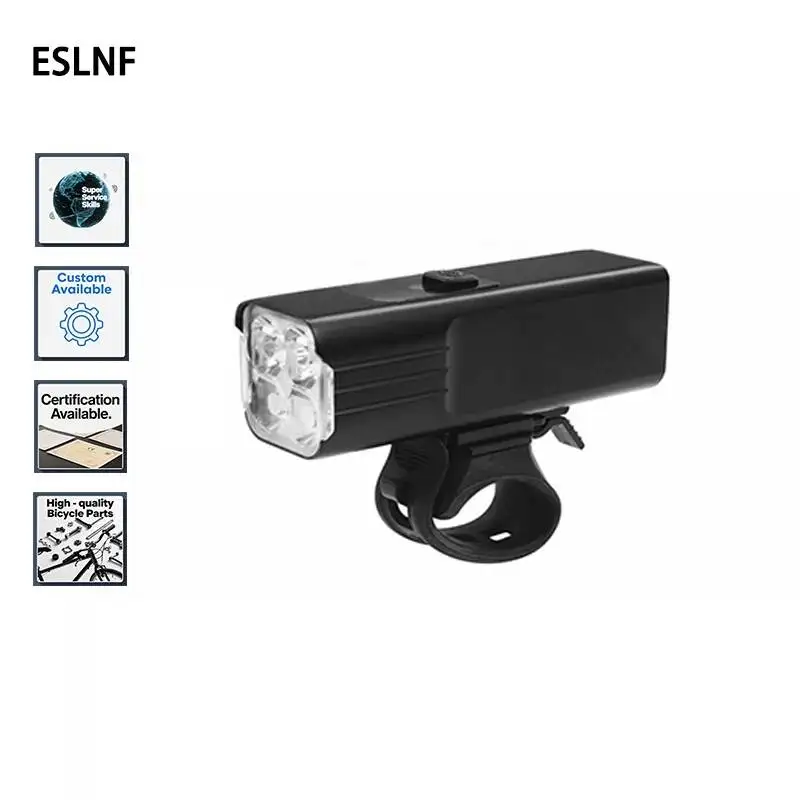 

ESLNF Display Lightness 5 LED Light Headlights Rechargable MTB Bicycle Sensing Smart High Digital Flashlight 4 Modes Lamp