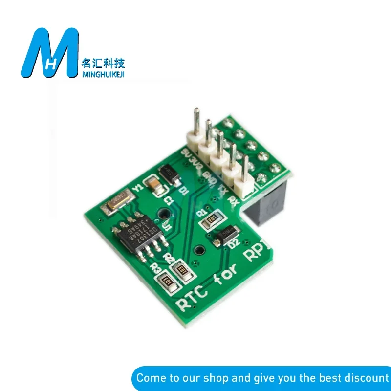 لوحة PCB خضراء Rpi RTC DS1307 RaspberryPi متوافقة مع وحدة ساعة Raspberry Pi Rpi RTC DS1307 RaspberryPi لوحة PCB خضراء #2
