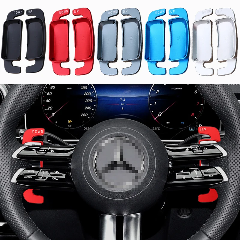 

Для Mercedes Benz 2022-2024 A B C E Class W206 W223 C180 C220d GLC EQE EQS автомобильное рулевое колесо переключения передач алюминиевое DSG