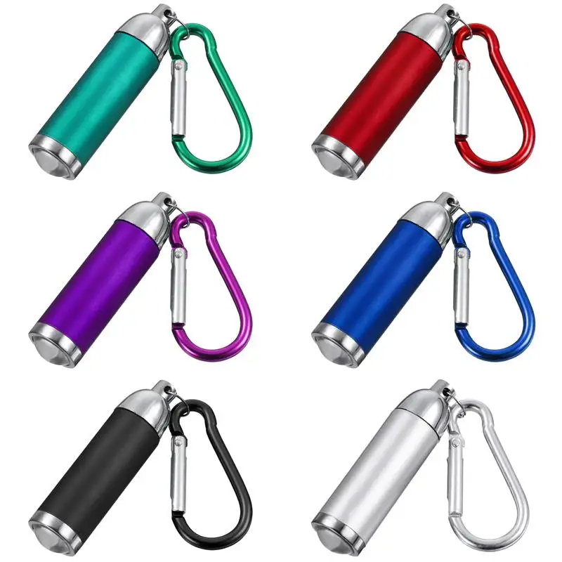 

12PCS Outdoor Camping Flashlight Mini Keychain Torch Climbing Hook Small Torch Aluminium Alloy Flashlight for Home Outdoor