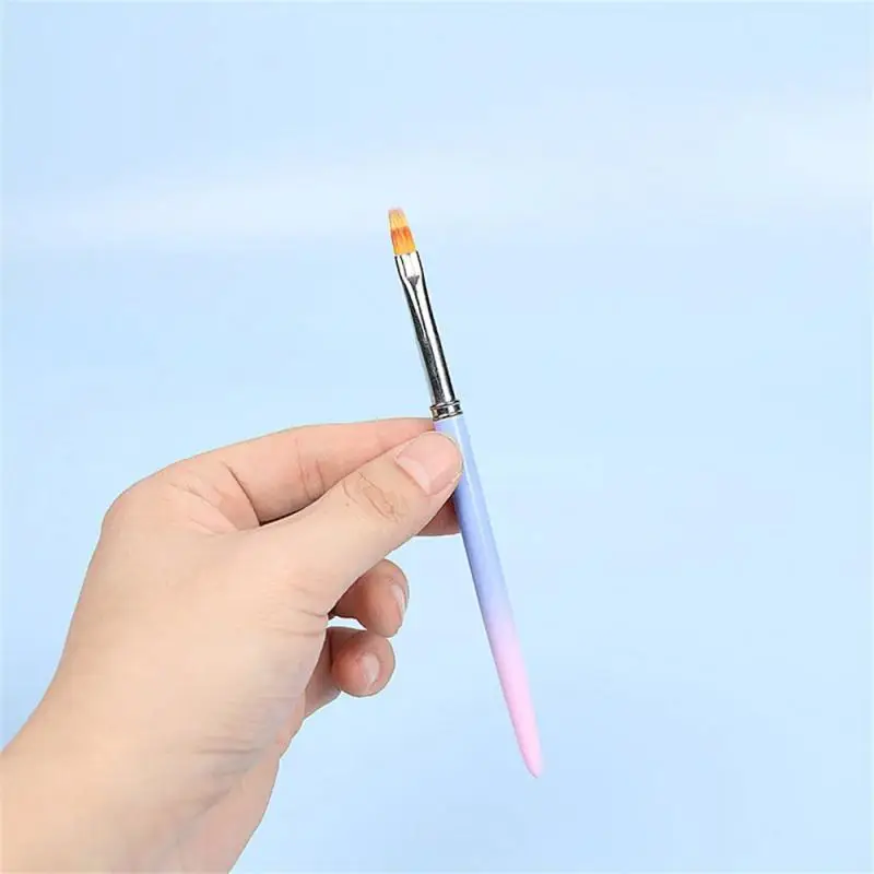 1 STKS Aluminium Nail Art Brush Professionele Nagels Gel Tekenpen Franse Schilderborstels om Acryl Bloemen Manicure Gereedschap te maken