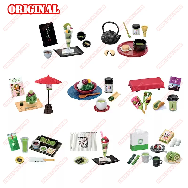 오리지널 애니메이션 게임 주변기기 미니어처 장면 장난감 교토 우지차 박스형 가챠 가샤폰 애니메이션 액션 모델 피규어 컬렉션