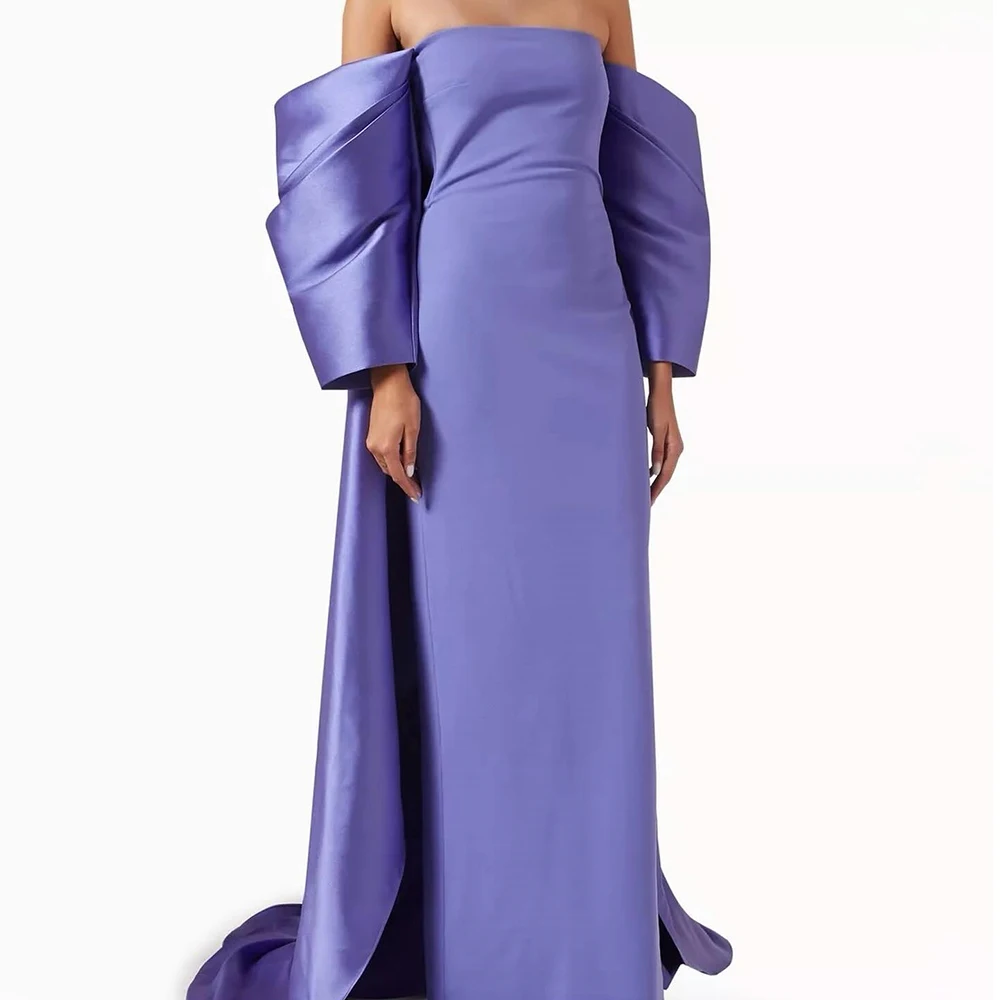 

Exquisite Jersey Off the Shoulder Straight Evening Dress Delicate Floor Length Strapless vestidos de noche Saudi Arabia 2024