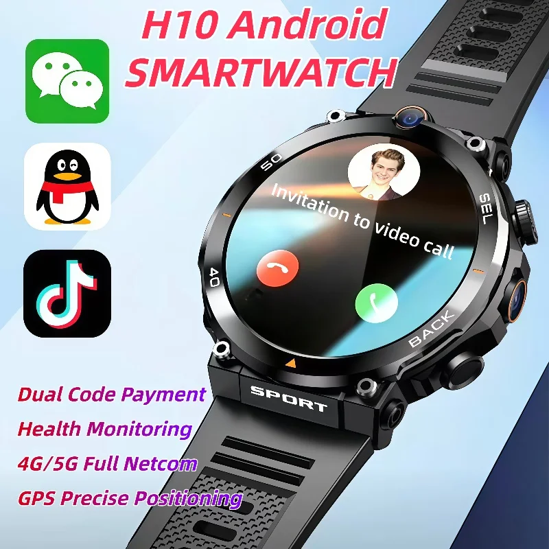 

For H10 GPS Track Smart Watch Men 360*360 AMOLED Screen NFC BT Call Waterproof Health Monitor Man Smartwatches