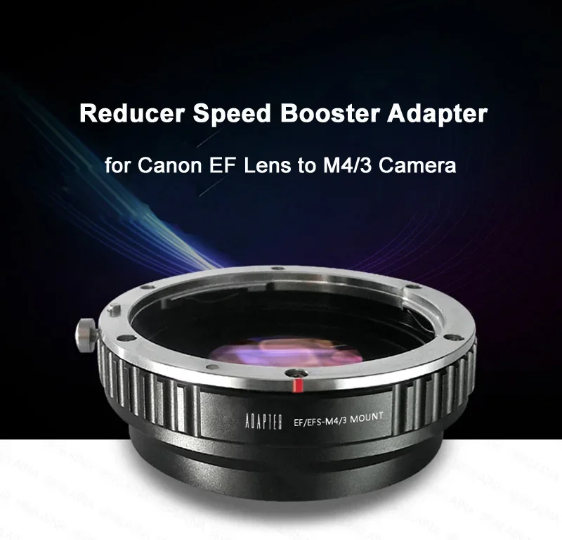 Metal Focal Reducer Speed Booster Turbo Lens Adapter for Canon EF EOS Mount Lens to M4/3 Camera GH5 GH4 E-M10 E-M5 GF6 GX7 E-PL5