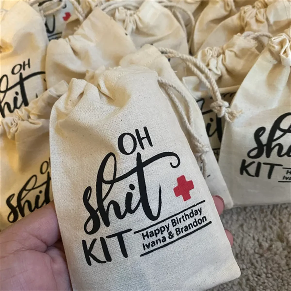 25 PCS Oh Shit Kit-Bachelorette Party bags- Hangover Kit-Party Favor Bags-Recovery Kits-Customized Favor Bags-Bach Party Favors-