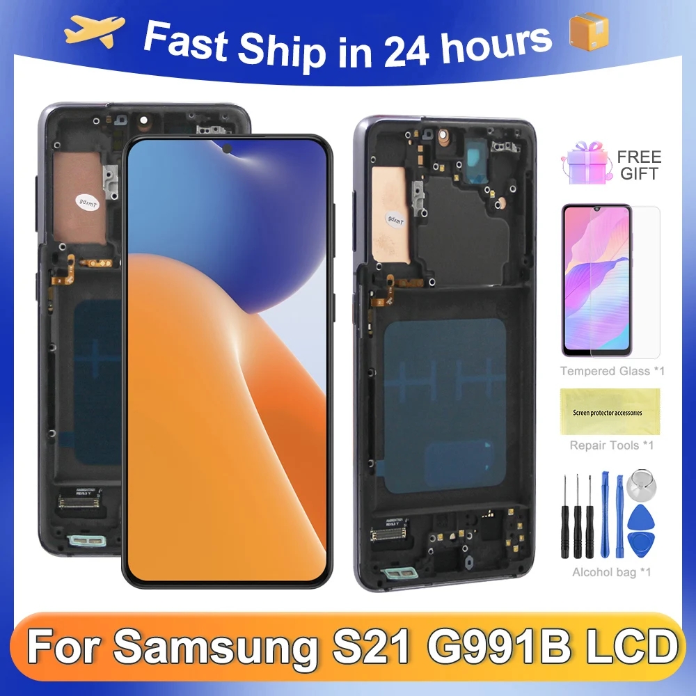 

S21 6.2''For Samsung For S21 5G G991 G991B G991W G991U LCD Display Touch Screen Digitizer Assembly Replacement