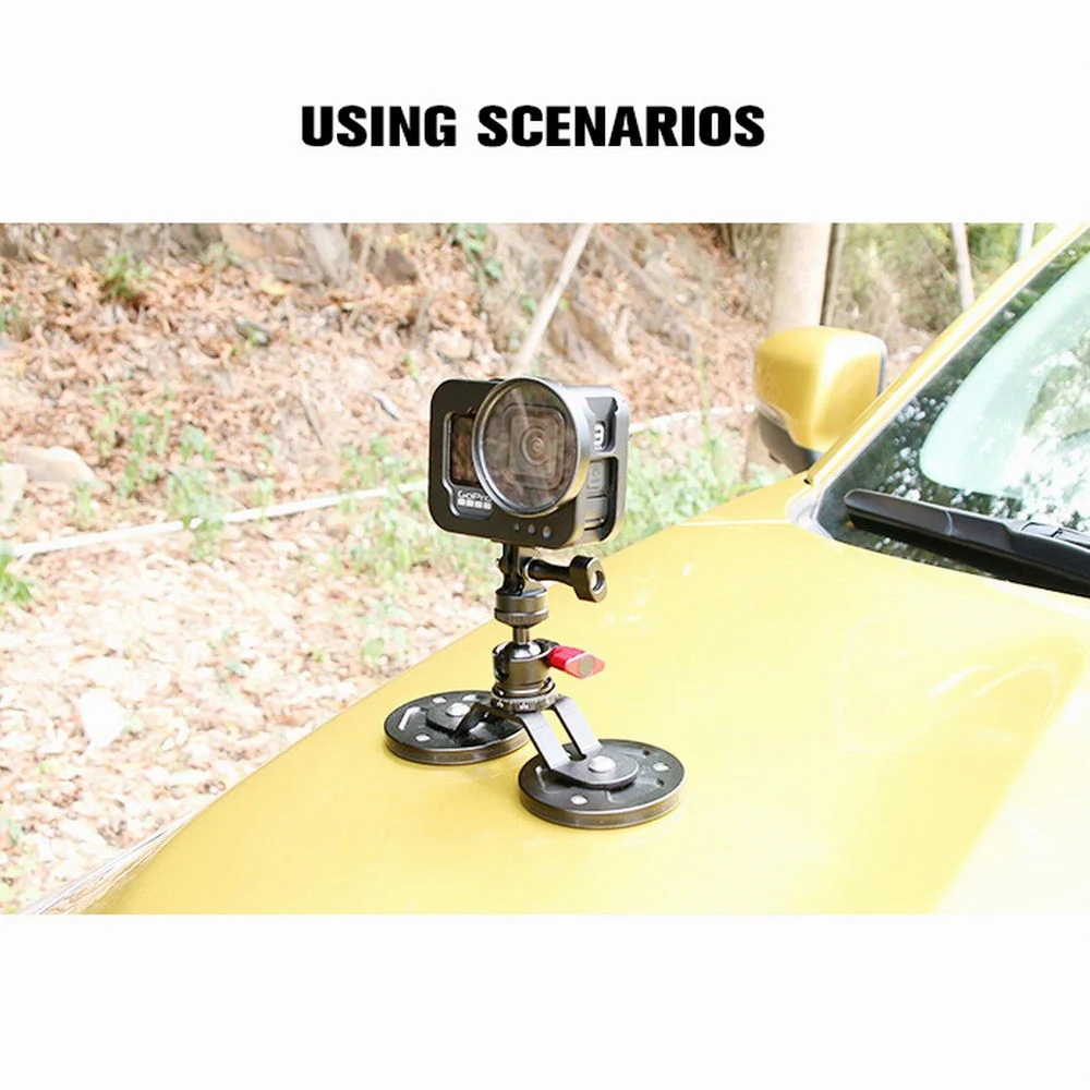 Uniwersalna metalowa kamera magnetyczna przyssawka w 360 głowica kulowa do Insta360 Gopro przyssawki uchwyt samochodowy do montażu na szybie akcesoria