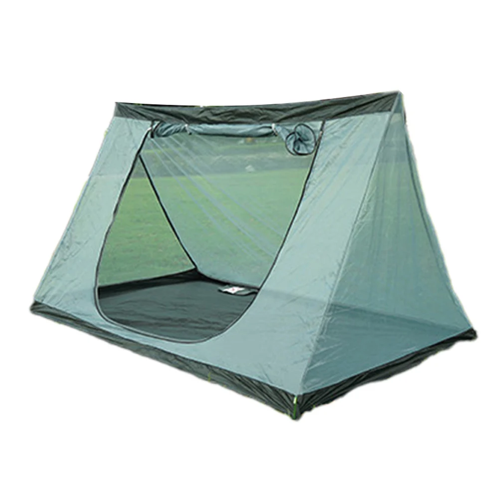 

1pc Outdoor Double People Mesh No Pole Gray Inner Tent Waterproof For Camping Hiking Adventure 2.1x1.25x1.28m Camping Supplies