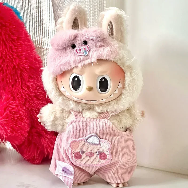 Mini ropa de muñeca de peluche de 17cm, accesorios de traje, suéter de muñeca Labubu de Kpop de Corea, ropa Diy, vestido de regalo